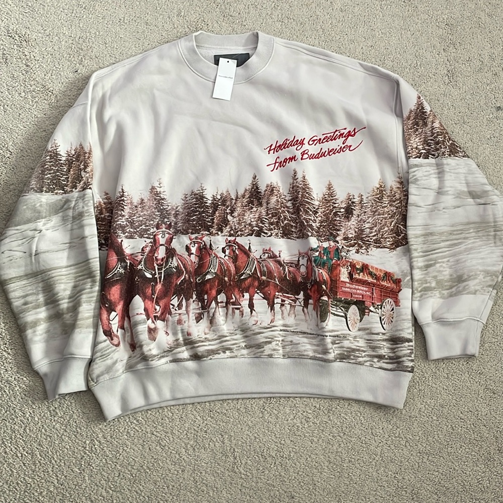 Abercrombie Budweiser Sweatshirt NEW WITH TAGS